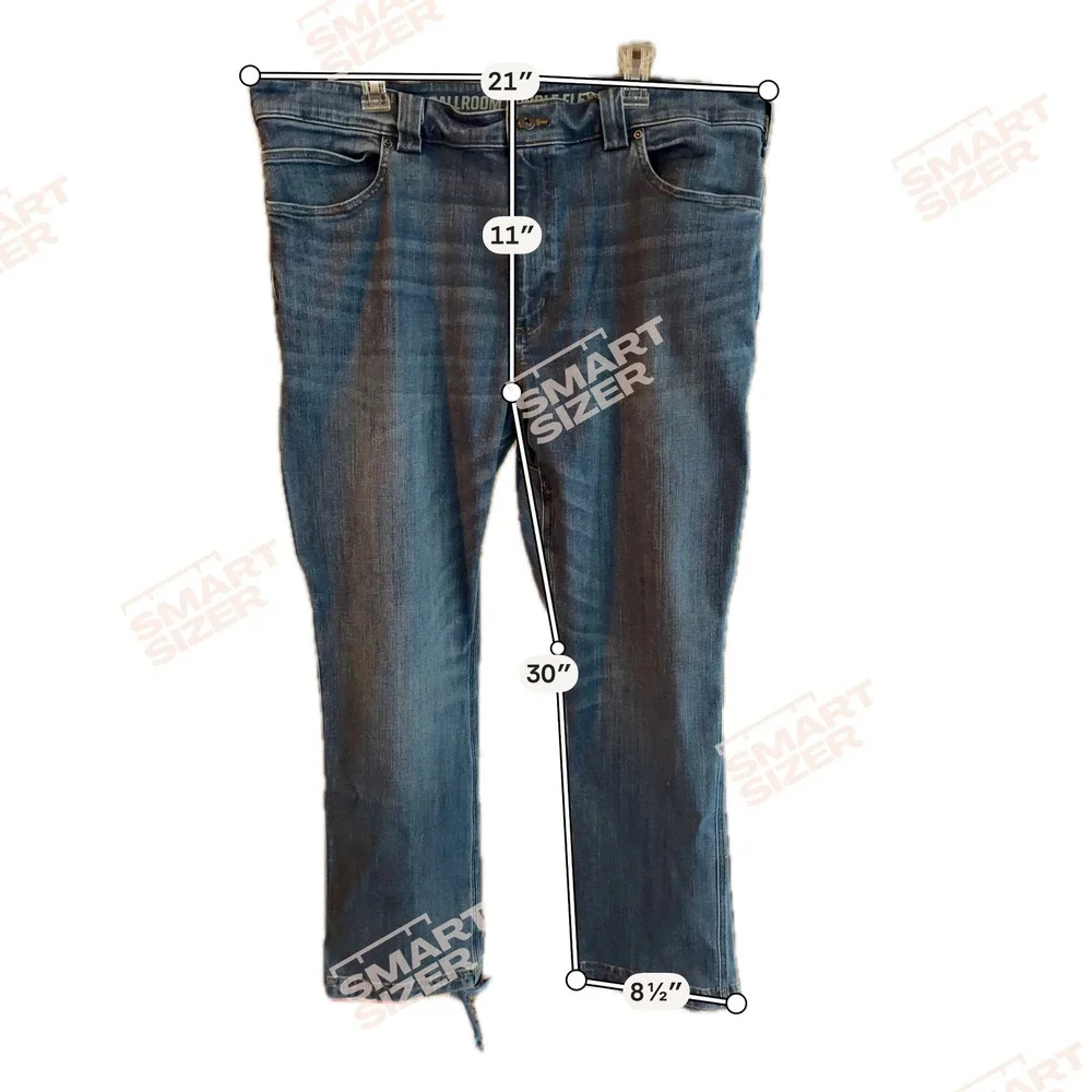 Duluth Trading Co Ballroom Double Flex Jeans Mens 42x32 Blue Standard Fit Denim